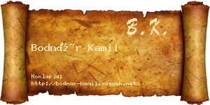 Bodnár Kamil névjegykártya